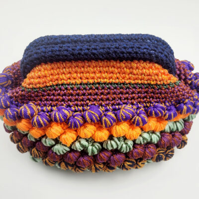 pochette en fil de coton entièrement crochetée à la main avec doublure intérieure,la mode,création artisanale