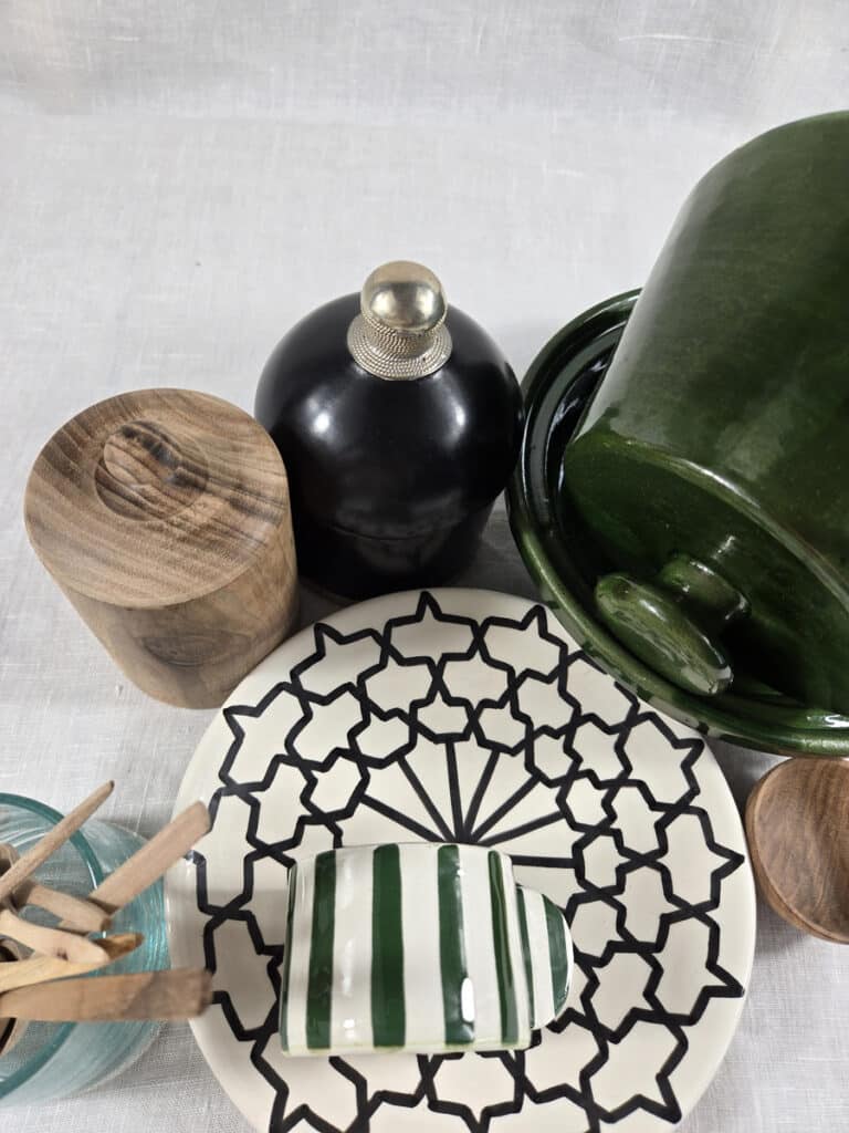 vaisselle en bois,tadelakt et céramique,créations artisanales marocaines